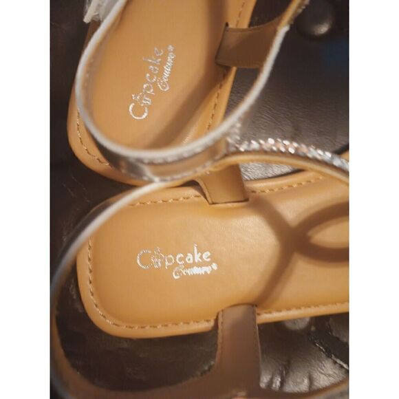 Cupcake Couture Silver Bling Alice Braided Strap Sandals . SZ 3M - Picture 5 of 6